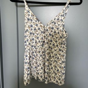 American Eagle | White Floral Tank